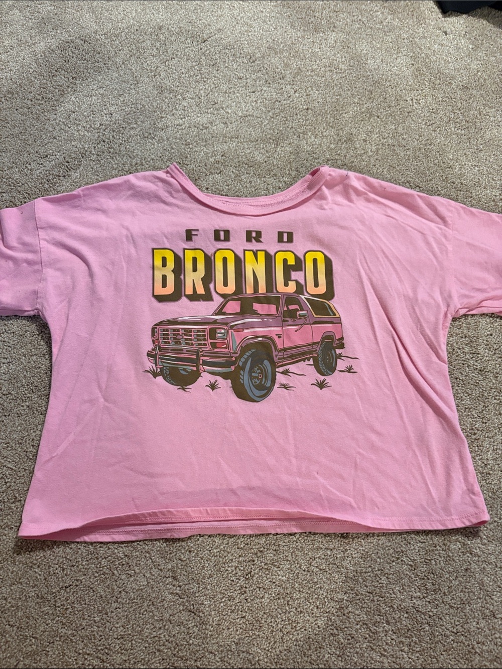 Ford Pink Bronco Graphic Kids Tee